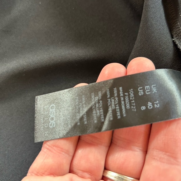 ASOS Design Black Cowl Neck Wrap Tie Maxi Dress Size 8 Elegant Evening Sexy - Picture 13 of 13